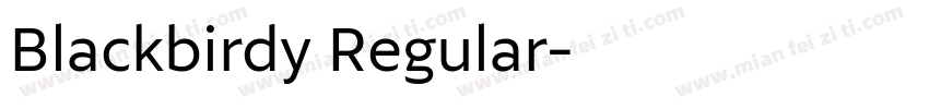 Blackbirdy Regular字体转换